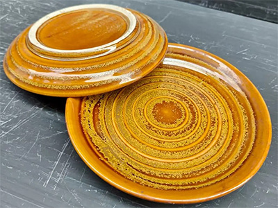 磁州窑邯郸陶瓷|黄金釉碟子
