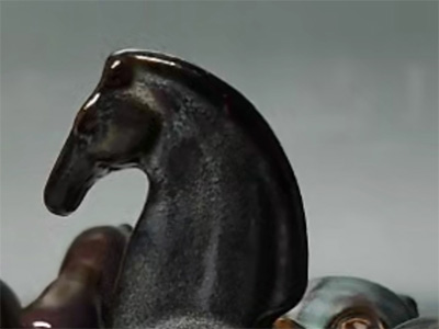 邯郸磁州窑陶瓷|花釉立马