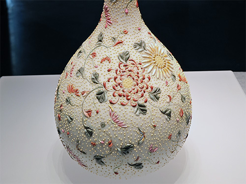 十九世纪中法国陶瓷|珍珠釉天球瓶