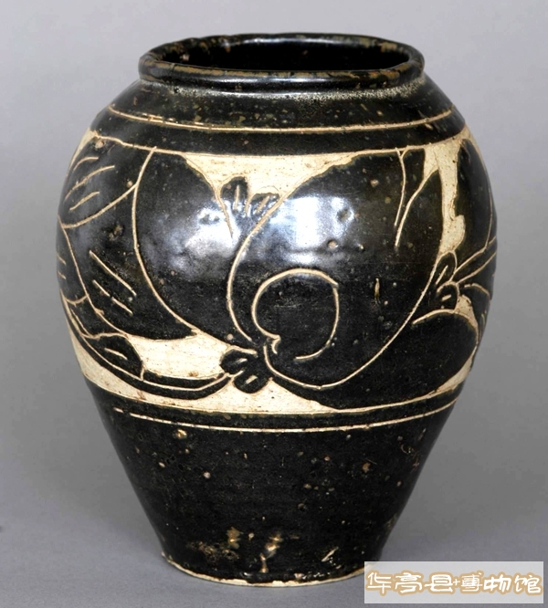 临武窑黑釉剔花罐（西夏）_陶瓷笔记
